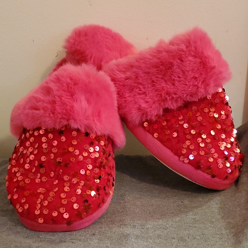 [Never Worn] Shiraleah Pink Sequin Slippers